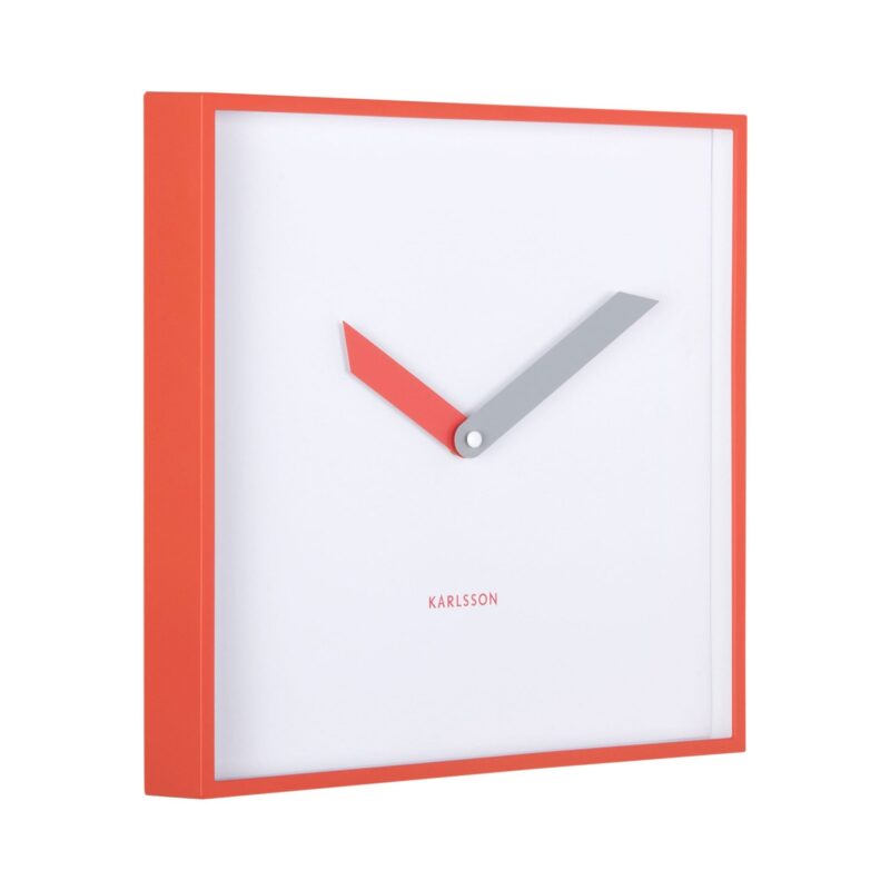 Orologio quadrato retrò rosso 28 cm PRESENT TIME - immagine 3