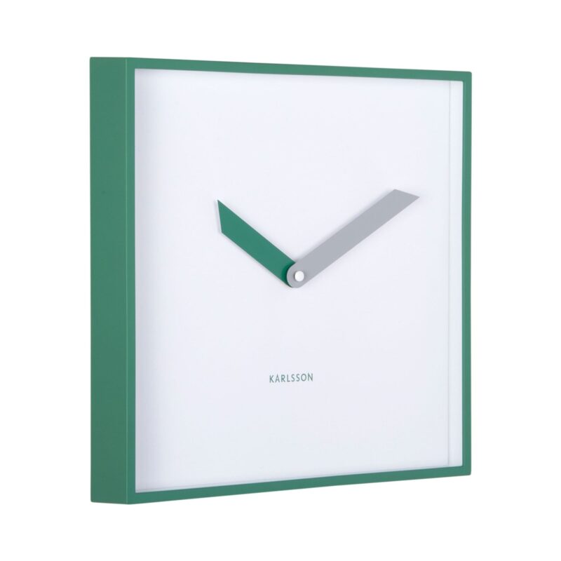Orologio quadrato retrò verde 28 cm PRESENT TIME - immagine 3