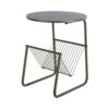Tavolino portariviste in metallo verde Present Time: design salvaspazio, struttura robusta e finiture premium. Organizza riviste con stile. Acquista ora.