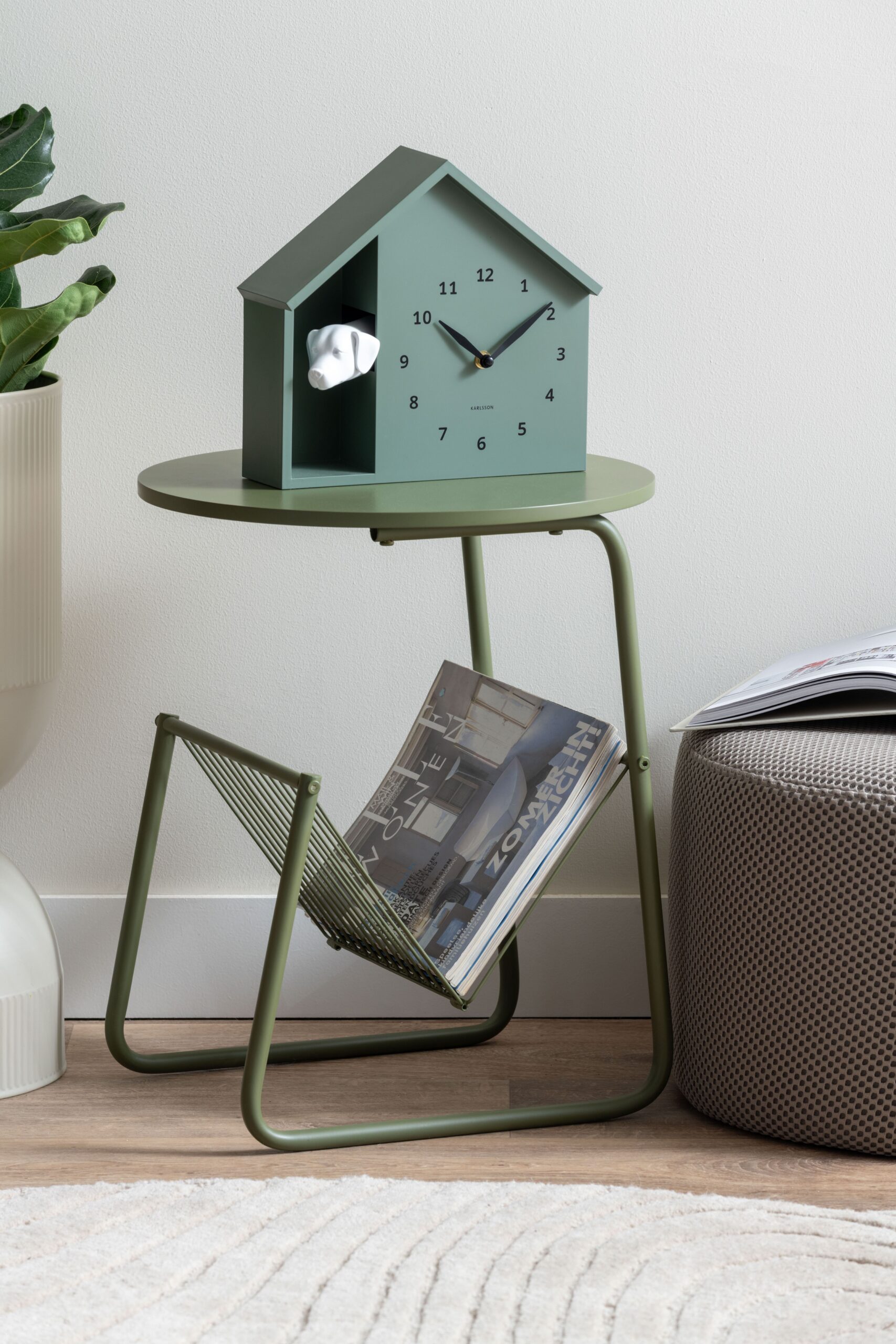 Tavolino portariviste in metallo verde PRESENT TIME - immagine 2