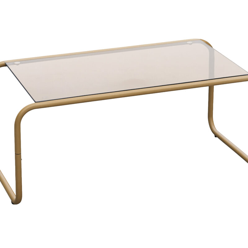 Coffee Table in metallo e vetro marrone Present Time: design moderno, resistente e luminoso. Eleganza e praticità per ogni ambiente. Ordina ora!