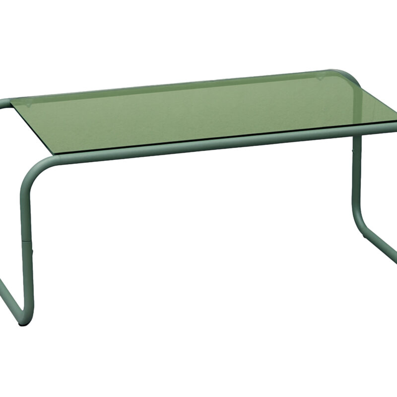 Coffee Table in metallo e vetro verde Present Time: design moderno, resistente e luminoso. Elegante e pratico per ogni ambiente. Ordina ora!