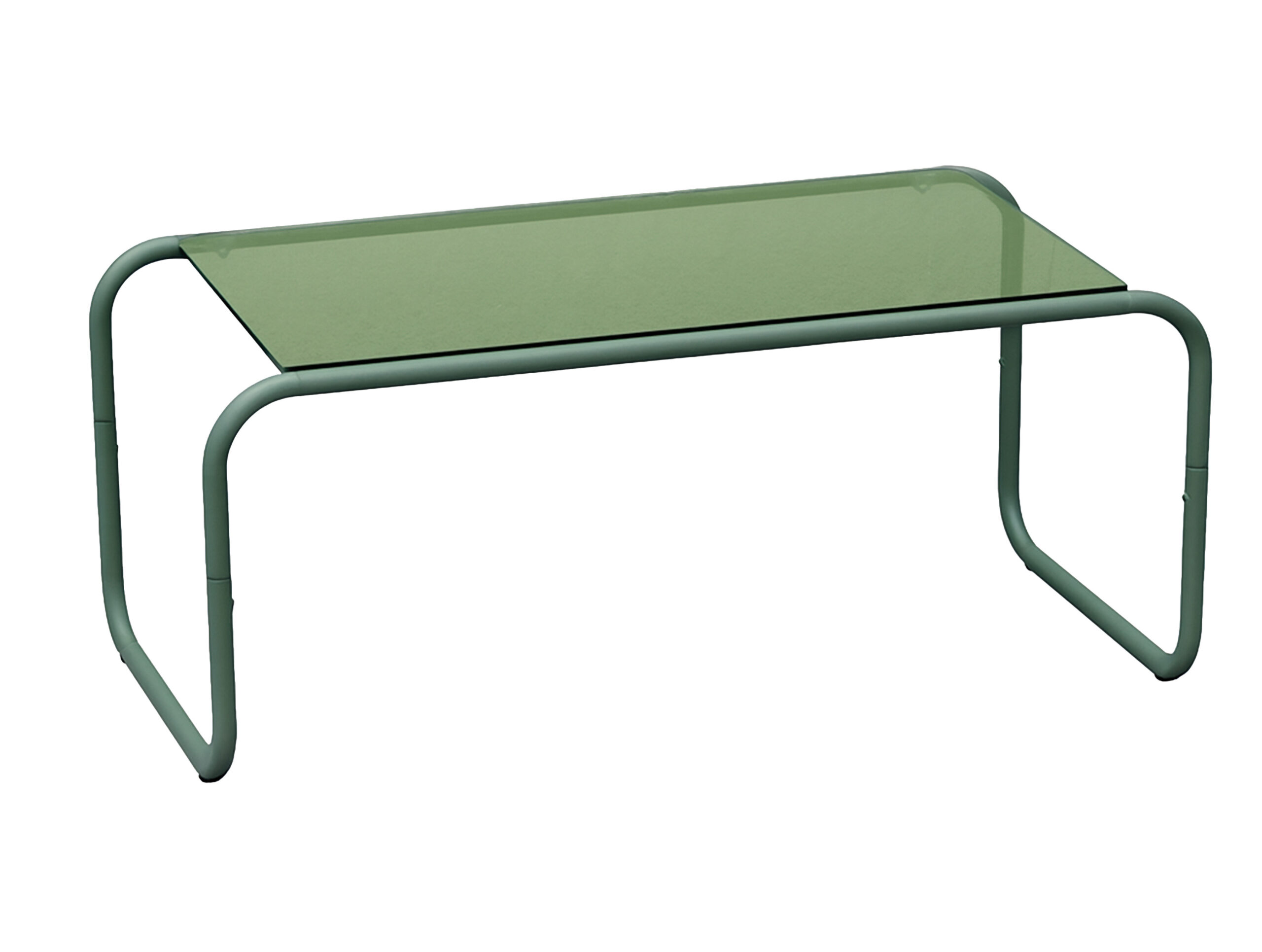 Coffee Table in metallo e vetro verde Present Time: design moderno, resistente e luminoso. Elegante e pratico per ogni ambiente. Ordina ora!