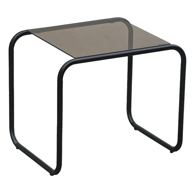 Tavolino Coffee Table in metallo e vetro nero Present Time: design moderno e raffinato, resistente e pratico. Eleganza discreta per ogni ambiente.