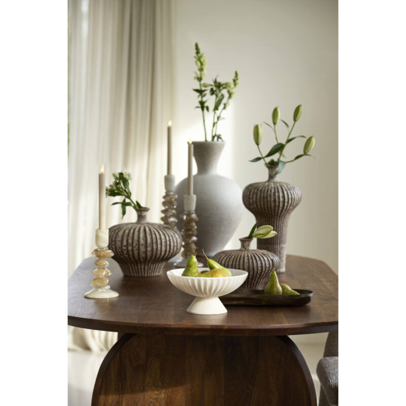 Alternative view of Vaso Marrone Rigato in Ceramica 42,5cm LIGHT & LIVING