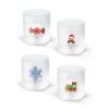 Bicchiere in vetro borosilicato WD Lifestyle 250 ML con decoro interno tridimensionale. Venduto al pezzo. Acquista su Savino Arte e Design!