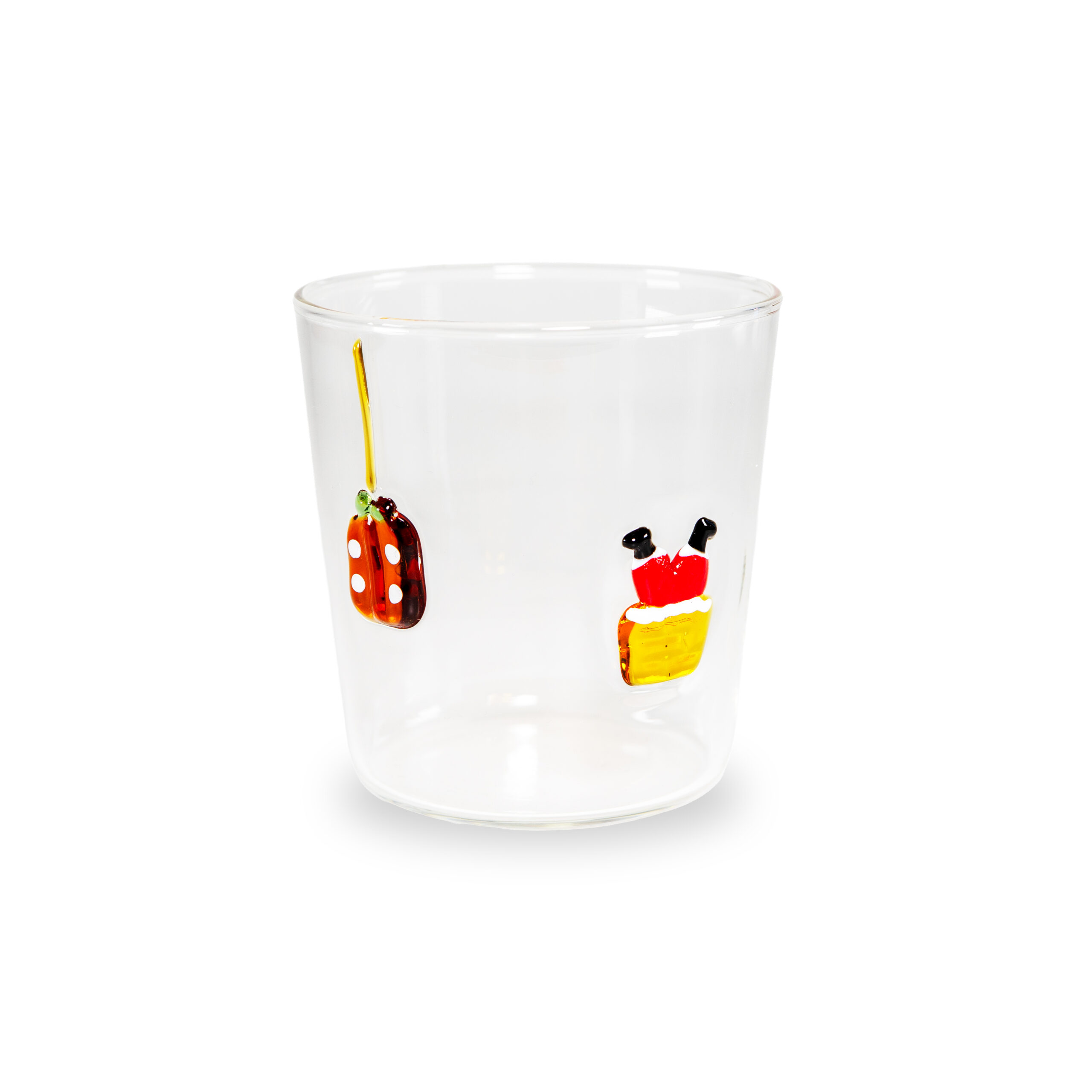 Bicchiere in vetro borosilicato Camino WD Lifestyle 250 ML. Con divertenti applicazioni modellate a mano. Acquista su Savino Arte e Design!