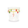 Bicchiere in vetro borosilicato Lucine di Natale WD Lifestyle 250 ML. Lavorato a mano con pendenti colorati. Acquista su Savino Arte e Design!