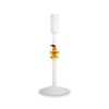 Candelabro natalizio in vetro borosilicato bianco WD Lifestyle con decoro Pan di Zenzero fatto a mano. Acquista su Savino Arte e Design!