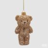 Pallina di Natale orsetto oro EDG altezza 14 cm con microperline. Elegante addobbo brillante per l'albero di Natale. Acquista su Savino Arte e Design!