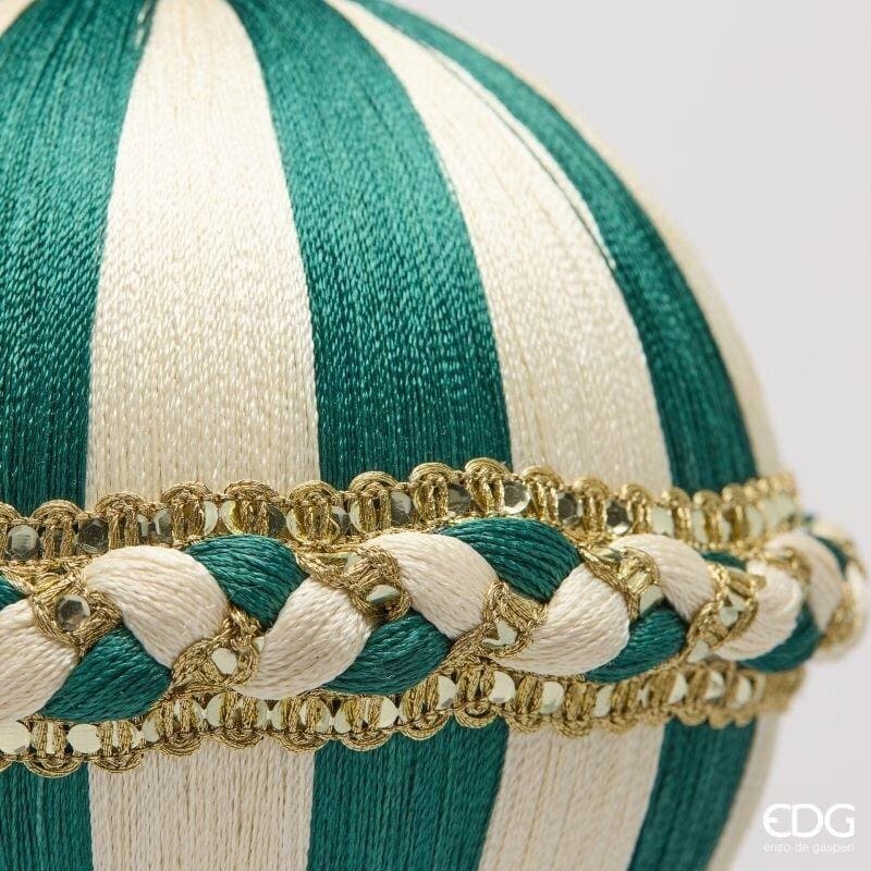 Alternative view of EDG Pallina di Natale Treccia Bianca e Verde 12 cm