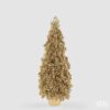 Albero di Natale con bacche oro EDG altezza 91 cm in vaso coordinato. Scultura d'arredo luminosa per interni ed ambienti chic. Acquista su Savino Arte e Design!