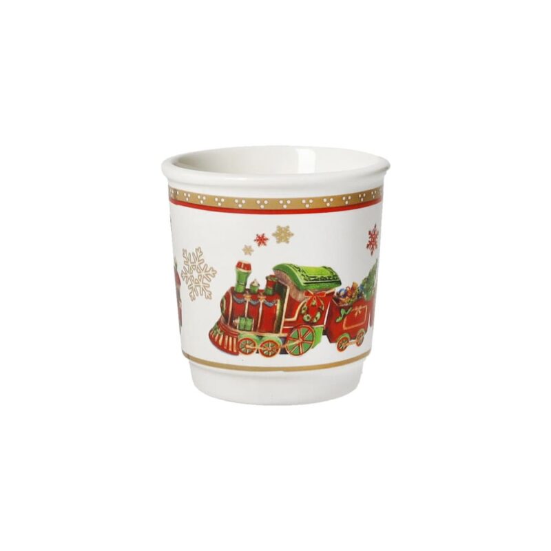 Alternative view of BRANDANI Set 4 Bicchierini Caffè e Liquore Christmas in New Bone China