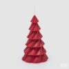 Candela ad albero di Natale rosso EDG 18 cm. Cera lavorata a spirale per un'atmosfera calda e festiva. Acquista online su Savino Arte e Design!