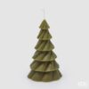 Candela ad albero di Natale verde EDG 18 cm. Cera lavorata a spirale per un'atmosfera botanica e festiva. Acquista online su Savino Arte e Design!