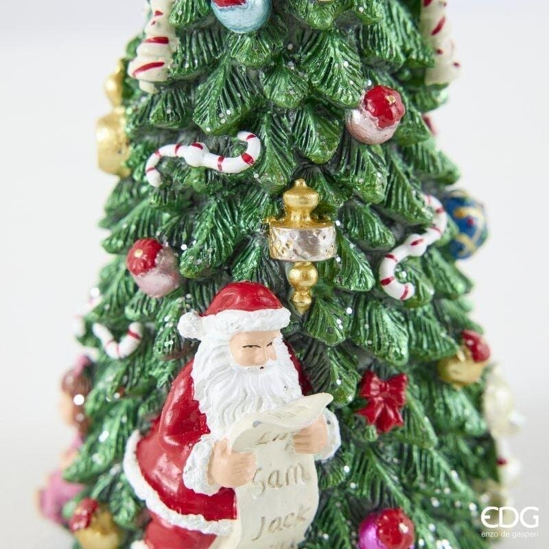 Alternative view of EDG Carillon Albero di Natale in Resina con Babbo Natale 22 cm