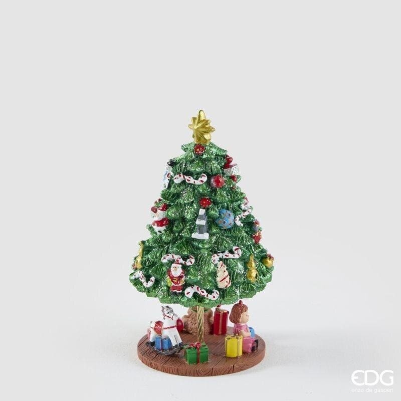 Carillon natalizio a forma di albero di Natale EDG altezza 18 cm con regali e cavallo a dondolo. Scultura musicale da appoggio. Acquista su Savino Arte e Design!