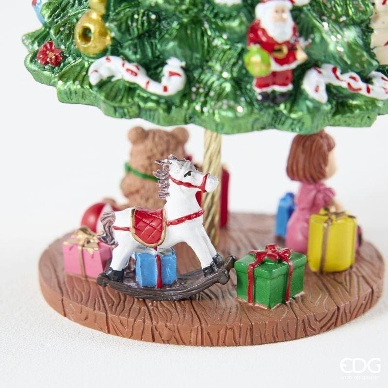 EDG Carillon Albero di Natale in Resina con Regali e Giocattoli - immagine 3