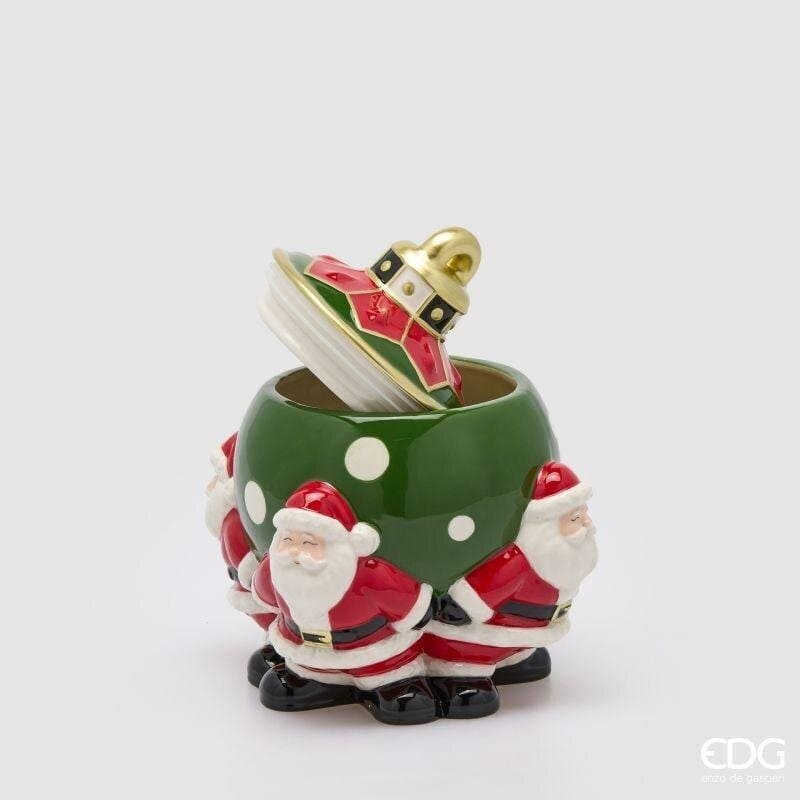 Alternative view of EDG Contenitore Verde in Ceramica Sfera di Natale con Babbo Natale
