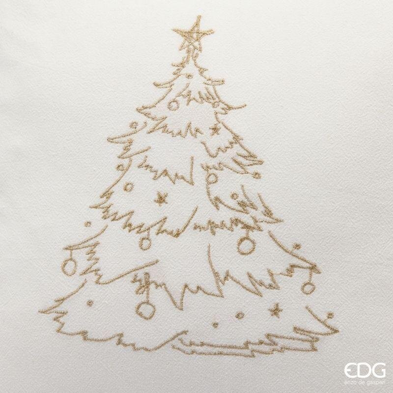 Alternative view of Cuscino Albero Ricamato Oro 30x50 cm EDG