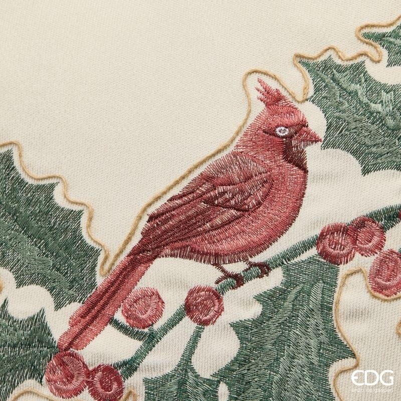 Alternative view of EDG Enzo De Gasperi Cuscino Cardinale e Agrifoglio Rettangolare 30x50 cm