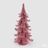 Albero di Natale in ceramica rosso effetto zucchero EDG altezza 35 cm. Scultura scenografica e luminosa per le feste. Acquista su Savino Arte e Design!