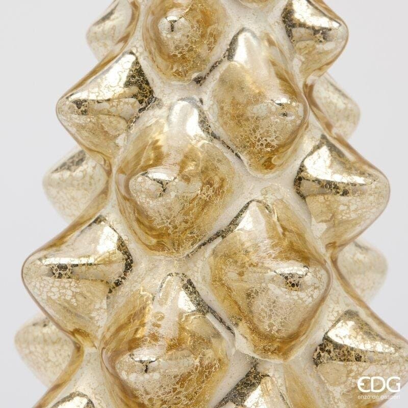 EDG Albero di Natale Oro in Vetro Metallizzato 52 cm - immagine 3