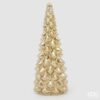 Albero di Natale in vetro oro EDG altezza 62 cm con finitura lavorata a rilievo. Scultura scenografica da appoggio. Acquista su Savino Arte e Design!