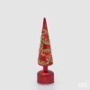 Albero di Natale in vetro rosso e oro con luci LED e movimento EDG altezza 36 cm. Scultura luminosa da appoggio di gran classe. Acquista su Savino Arte e Design!