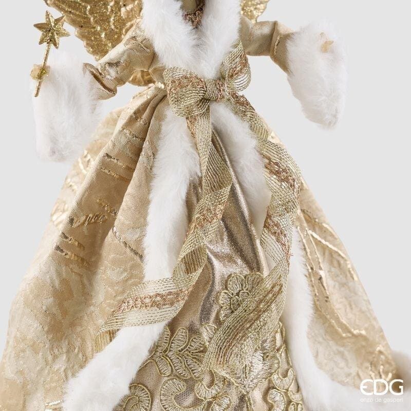 EDG Angelo di Natale Bianco e Oro 28 cm - immagine 3