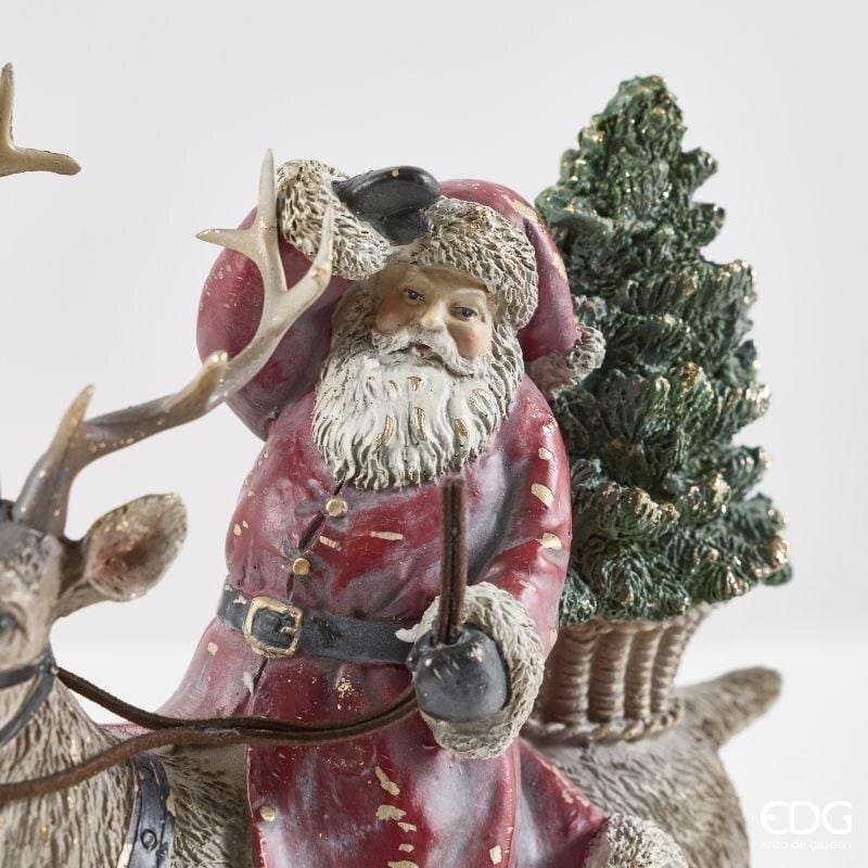 Alternative view of EDG Babbo Natale su Renna Vintage 26 cm