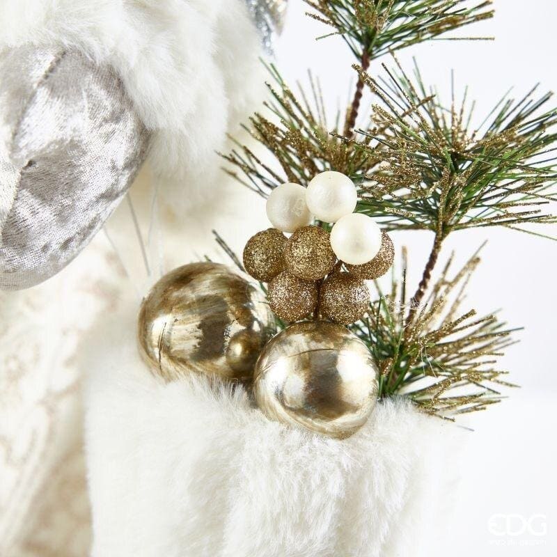EDG Babbo Natale Decorativo Bianco e Argento 61 cm - immagine 3