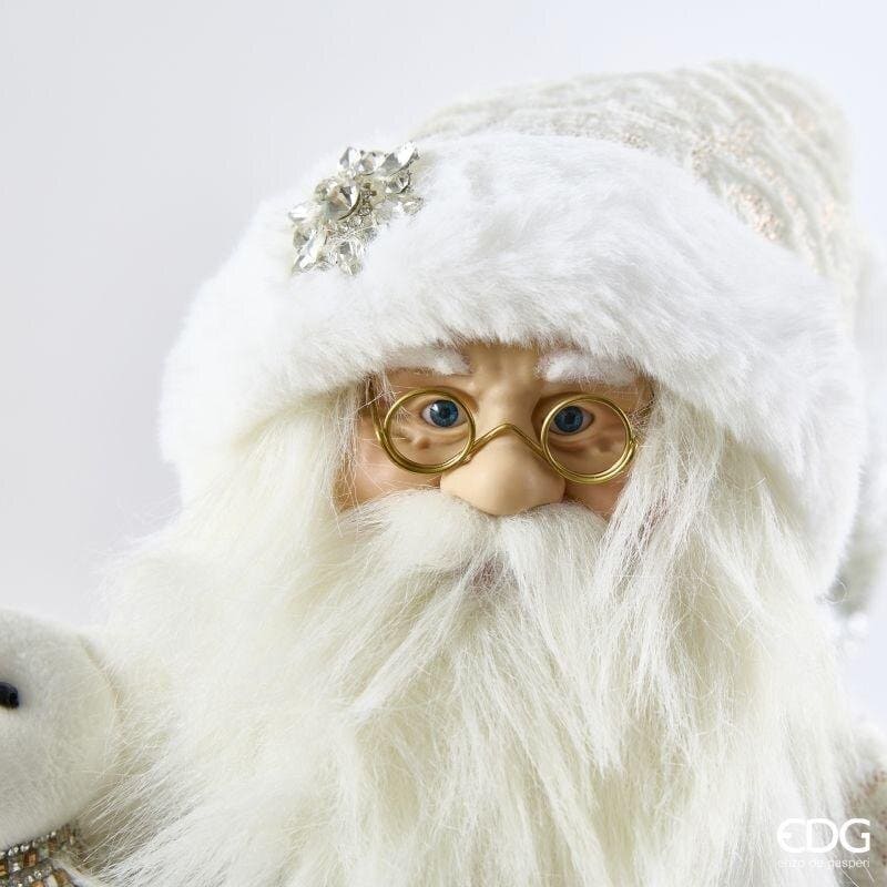 EDG Babbo Natale Decorativo Bianco e Argento 46 cm - immagine 3