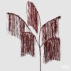 Ramo decorativo bordeaux con frange EDG altezza 125 cm. Pick artificiale a 5 ramificazioni per alberi di Natale e vasi. Acquista su Savino Arte e Design!