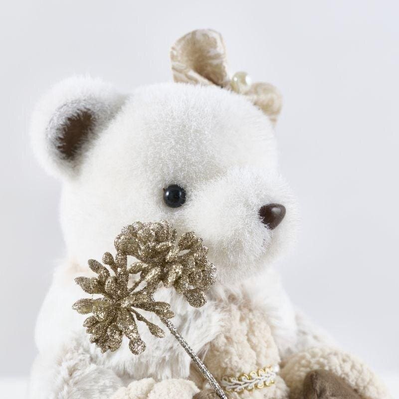 EDG Orso Peluche di Natale Bianco e Champagne - immagine 3