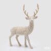 Renna decorativa con perline color champagne EDG altezza 54,5 cm. Statuetta elegante per allestimenti di Natale. Acquista su Savino Arte e Design!