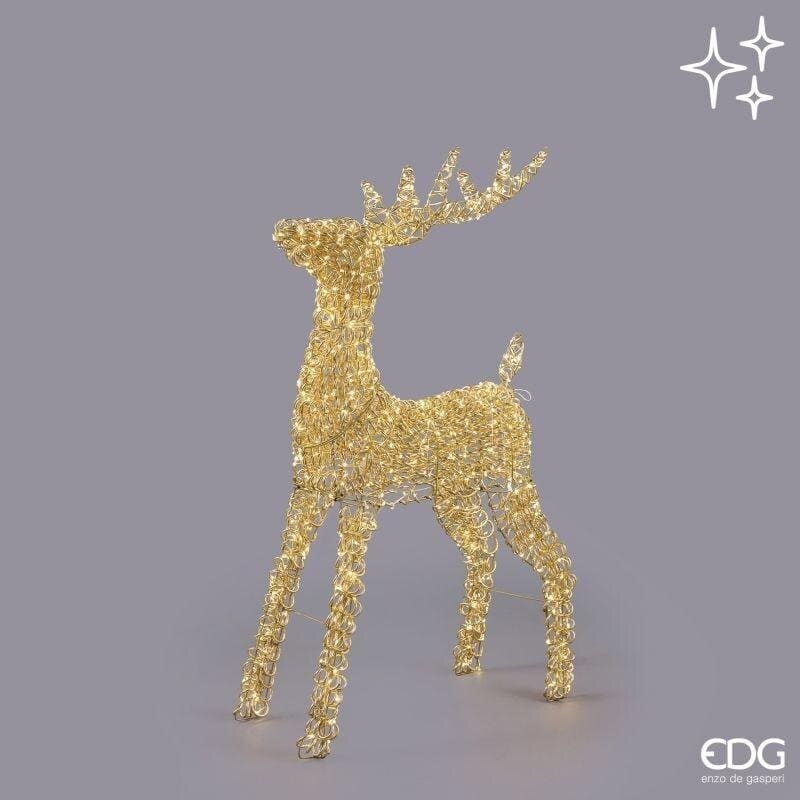 Renna luminosa EDG altezza 110 cm con 720 microled oro. Spettacolare decorazione tridimensionale da terra. Acquista su Savino Arte e Design!