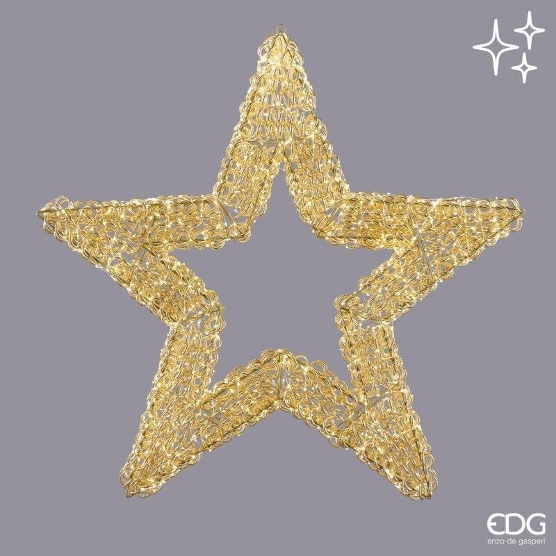 Stella luminosa EDG diametro 100 cm con 1440 microled oro. Spettacolare decorazione da appoggio o parete. Acquista su Savino Arte e Design!