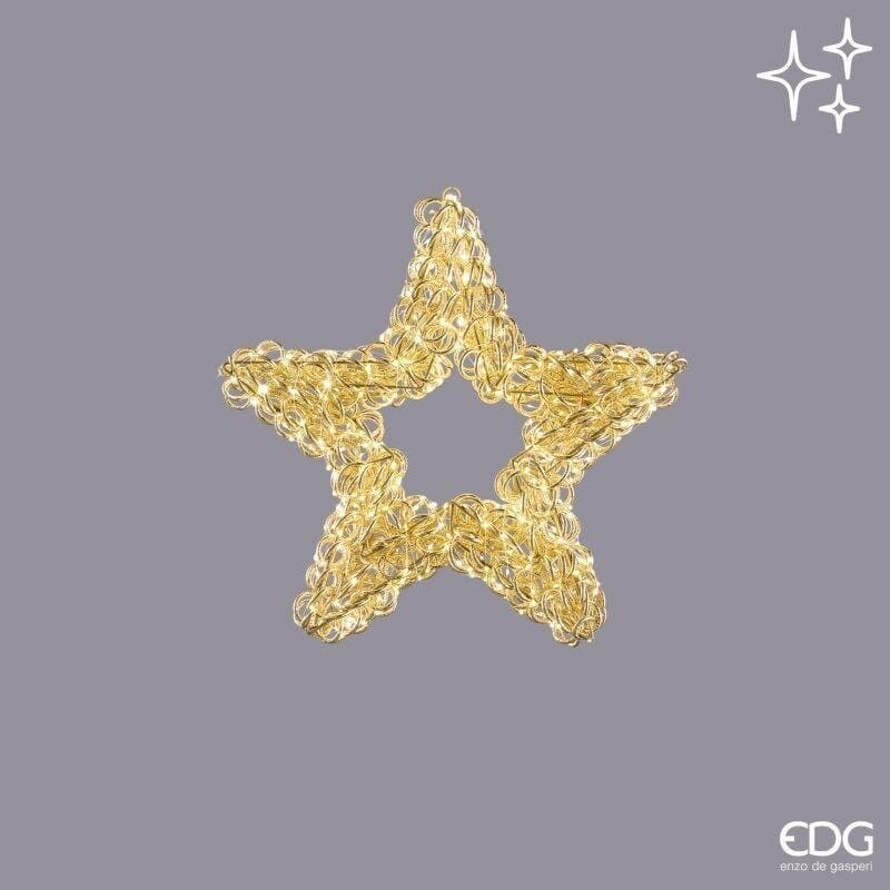 Stella luminosa EDG diametro 50 cm con 500 microled oro. Spettacolare decorazione da appoggio o parete. Acquista su Savino Arte e Design!