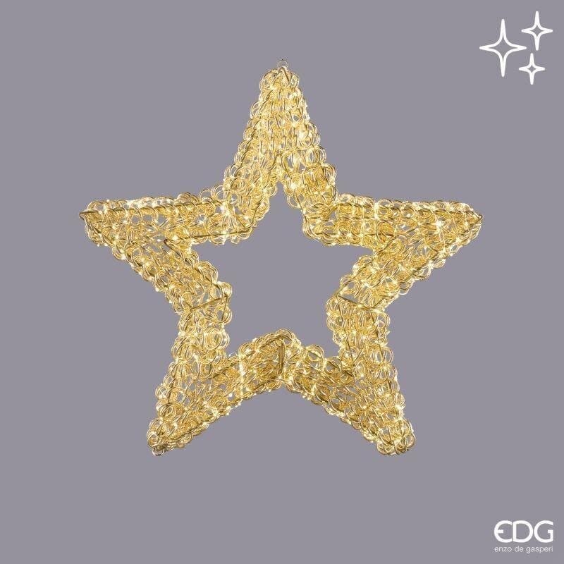 Stella luminosa EDG diametro 78 cm con 960 microled oro. Spettacolare decorazione da appoggio o parete. Acquista su Savino Arte e Design!