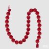 Festone natalizio EDG lunghezza 180 cm composto da sfere in velluto rosso con micro-punti dorati. Decorazione d'arredo festiva. Acquista su Savino Arte e Design!