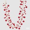 Festone natalizio EDG lunghezza 180 cm con sfere rosse di varie dimensioni su ramificazioni flessibili. Decorazione d'arredo festiva. Acquista su Savino Arte e Design!