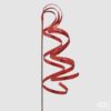 Ramo filante glitterato EDG altezza 85 cm in rosso brillante con forma a spirale. Pick decorativo per albero e vaso. Acquista su Savino Arte e Design!