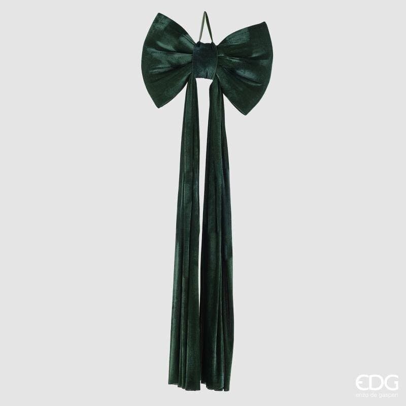 Fiocco gigante in velluto verde EDG 210 cm. Un imponente addobbo lussuoso per alberi grandi, portoni e facciate. Acquista su Savino Arte e Design!