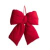 Brandani Fiocco natalizio rosso gigante in velluto con punti luce 40x48 cm. Decorazione scenografica per albero, porte e camino. Acquista su Savino Arte e Design!