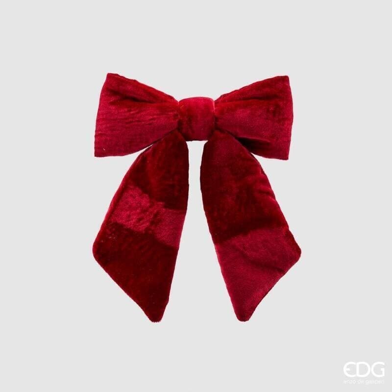 Fiocco in velluto bordeaux EDG 25 cm. Un raffinato addobbo natalizio per il tuo albero o per la casa. Acquista online su Savino Arte e Design!