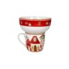 Brandani Mug con Ciotola Villaggio in Festa 2 pz in New Bone China. Set colazione e merenda natalizio impilabile. Acquista su Savino Arte e Design!