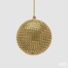 Pallina di Natale a maglie dorate EDG diametro 10 cm. Sfera decorativa intrecciata di grande eleganza. Acquista su Savino Arte e Design!