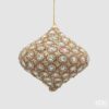 EDG Enzo De Gasperi Sfera a Trottola Gioiello Oro e Cristalli. Pendente natalizio sagomato glitterato con strass e pietre iridescenti. Savino Arte e Design!