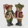 Orsetto di montagna in peluche EDG altezza 52 cm con abiti in maglia e pelliccia. Elemento decorativo venduto al pezzo singolo. Acquista su Savino Arte e Design!